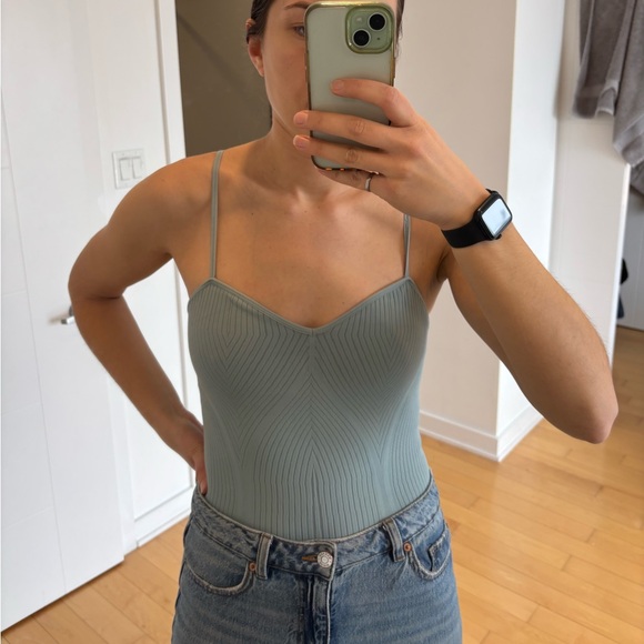 Dynamite - Light Blue Tank Top Bodysuit - Size Medium - Picture 2 of 8